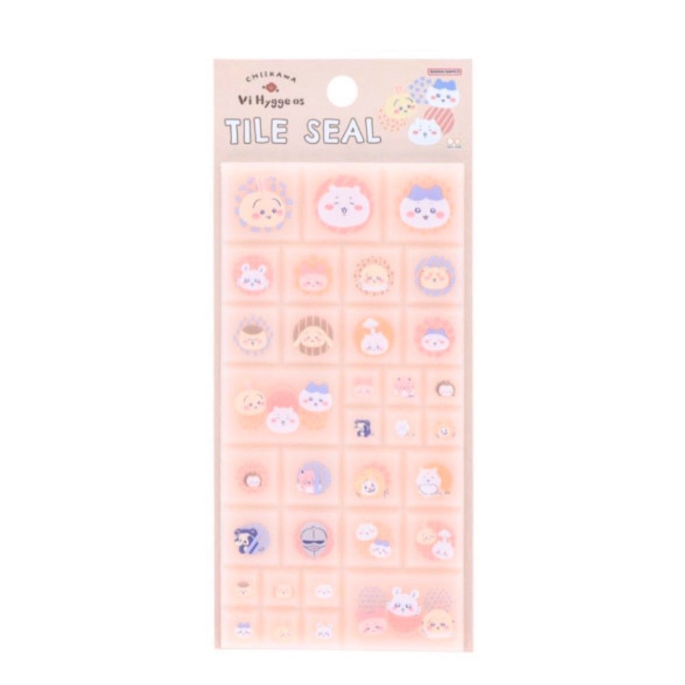 Brand New sunstar Chiikawa tile seal Stickers 33pcs - pink  Japan exclusive